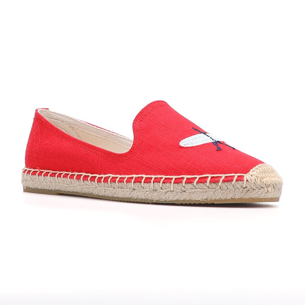 Zapatos informales de cáñamo para Mujer, alpargatas de plataforma plana de goma, sin cordones, venta directa,