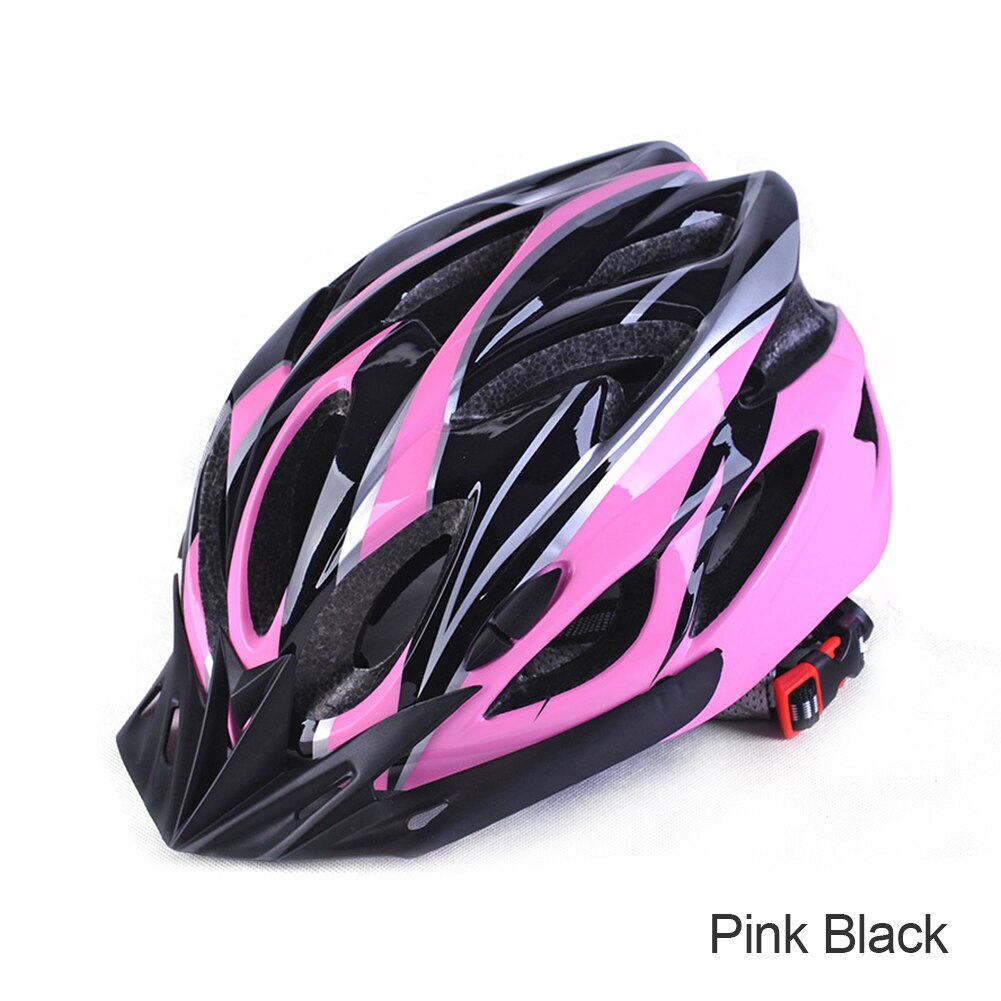 Casco ligero de motocicleta para hombre y mujer, protector de seguridad para bicicleta de carretera, MTB,: Pink Black