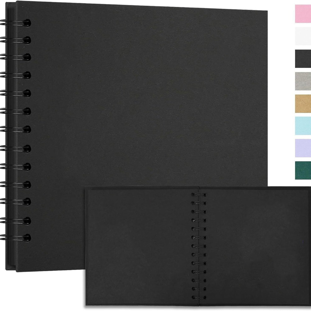 Collect Book Kraft Paper Scrapbook Graffiti Photo Album Multifunction Simple Card Book Wedding Photo: WHITE