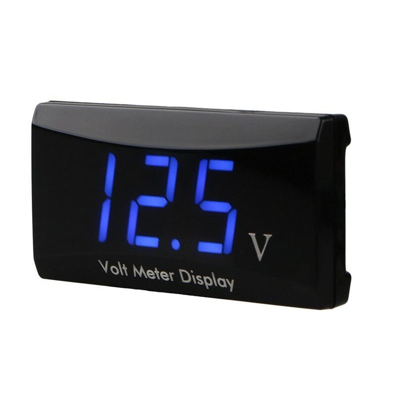 Vattentät digital voltmätare 12v bil båt motorcykel 0.56 tum led display volt spänningsmätare mini tester panel amperemeter voltmeter: Blå