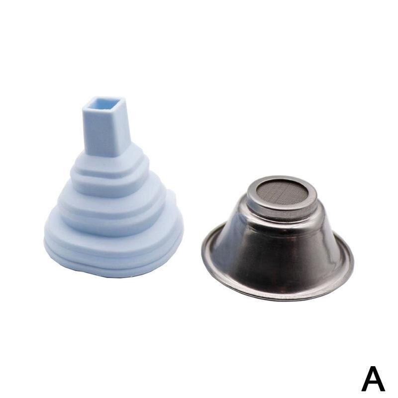 Telescopic UV Resin Funnel With Metal Filter Cup Silicon Funnel Long Neck Funnel Liquid Filling Kitchen Tools: A