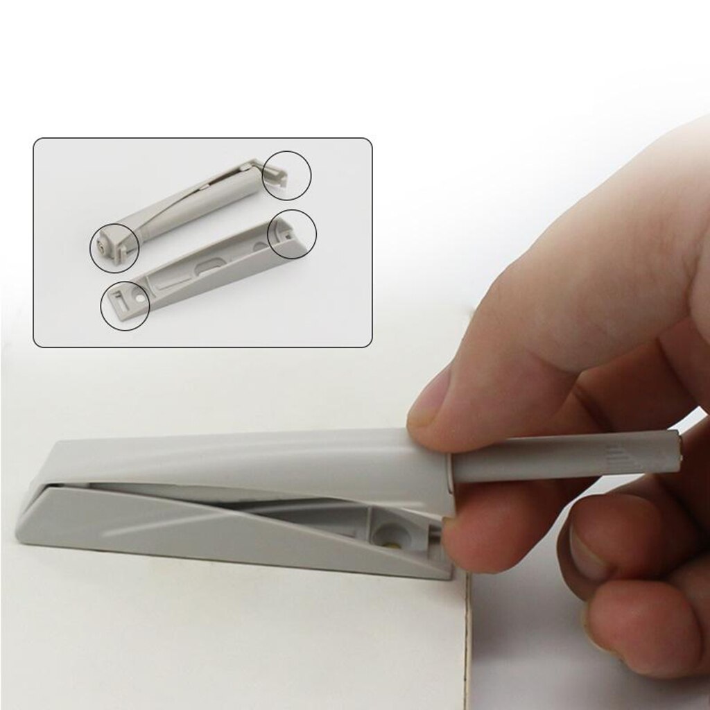 Push Open Hinge Magnetic Tip Cabinet Door Drawer Catch Latch Touch Release: White
