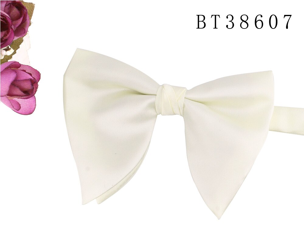 Pajarita de gran tamaño para hombre y mujer, lazo grande con nudo para adulto, corbatas sólidas para hombre y mujer, pajaritas marrón óxido para el novio: BT38607