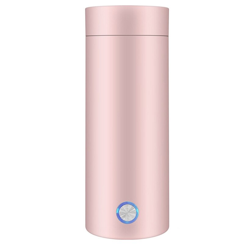 Hervidor de agua eléctrico portátil para cocina, tetera térmica de 400ml, para té y café, hervidor inteligente para mantener el calor: Pink