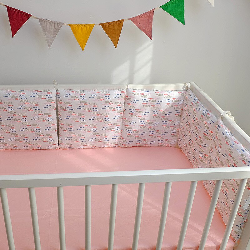 Bed Bumper Dot Beer Kussen Kussen Bumpers In De Wiegjes Pasgeboren Baby Cot Protector Decor Babykamer Set 6pcs Braid 30*30Cm