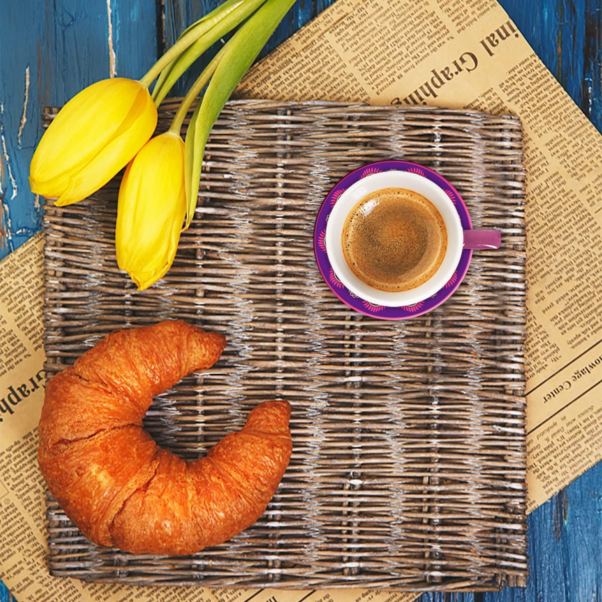 Nuevos posavasos redondos de cerámica para cocina, posavasos aislantes antideslizantes con estampado de flores de Mandala, suministros de boda