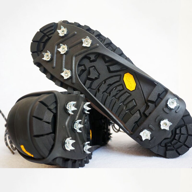 Climbing Ice Crampon 8 Studs Silica Gel Shoe Spikes Camping Walking Anti-skid Shoe Spikes Outdoor Equipment Snow Crampons