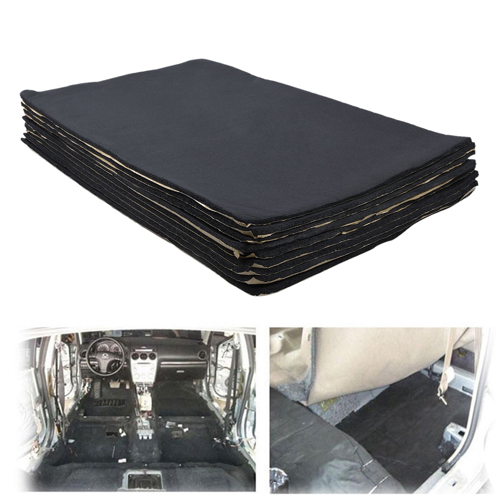 9 fogli Auto Auto fonoassorbente isolamento termico Pad materiale automobili accessori interni