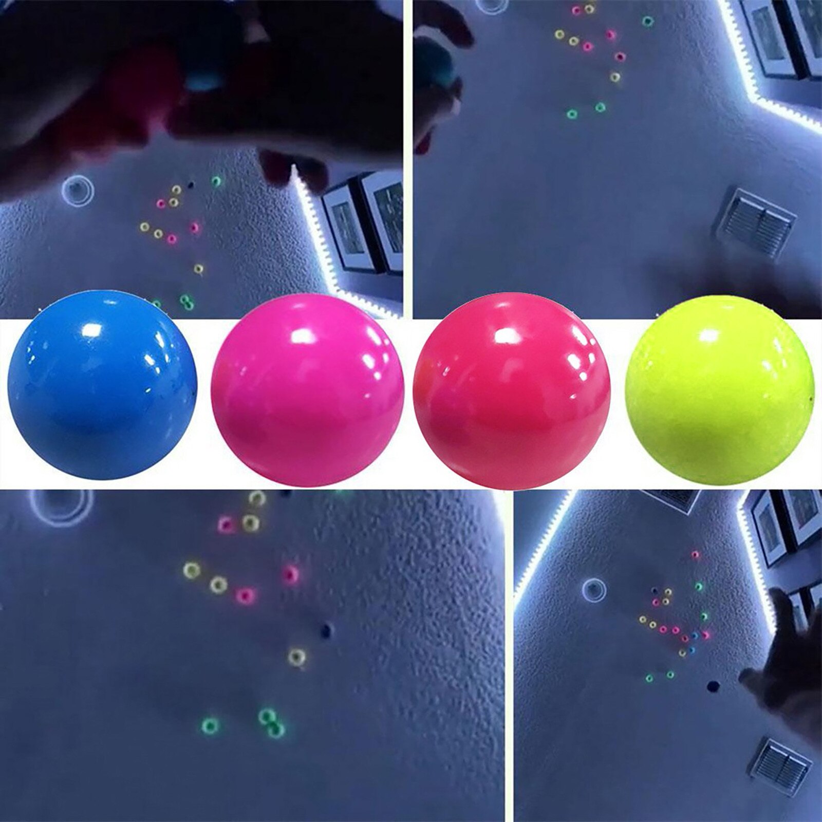 1pc klebrig Ball Weiche 10ml Sicher Spaß Fluoreszierende federnd Ziel Ball Dekompression Ball Klebrige Kugel Für Zauberstab Ziel platte Decke