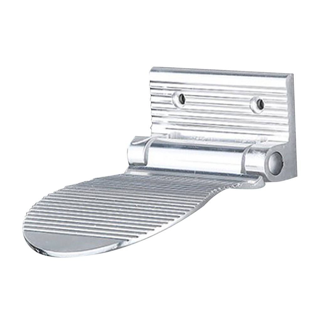 Aluminum Alloy Shower Legs Shaving Shelf - Non Slip Foldable Shower Foot Rest in Polished Chrome/Black Finish: Sliver