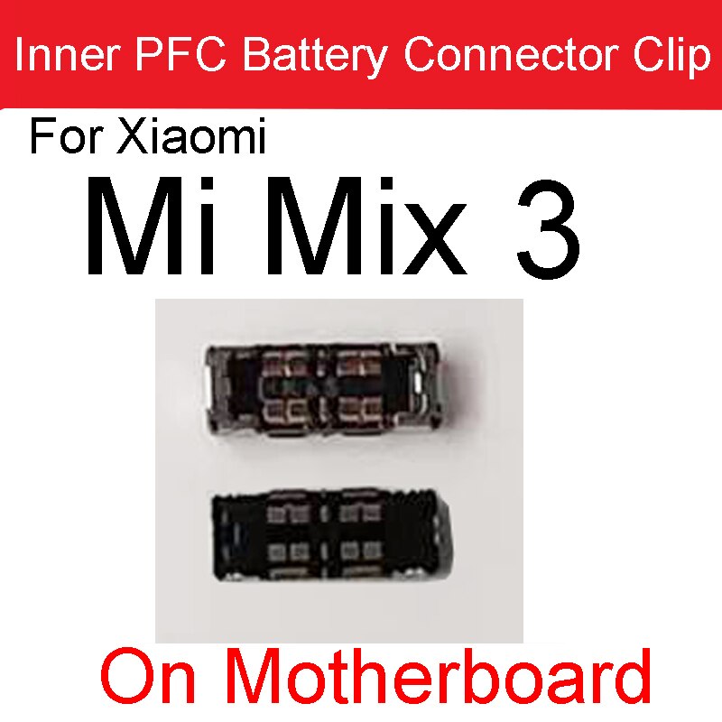 2Stck Batterie FPC Stecker Clip auf murmeln Bord Für Xiaomi Hinweis 2 3 mischen 2S 3 Max 2 3 Mi F1 A1 A2Lite Mainboard Ersatz Teile: Mi mischen 3