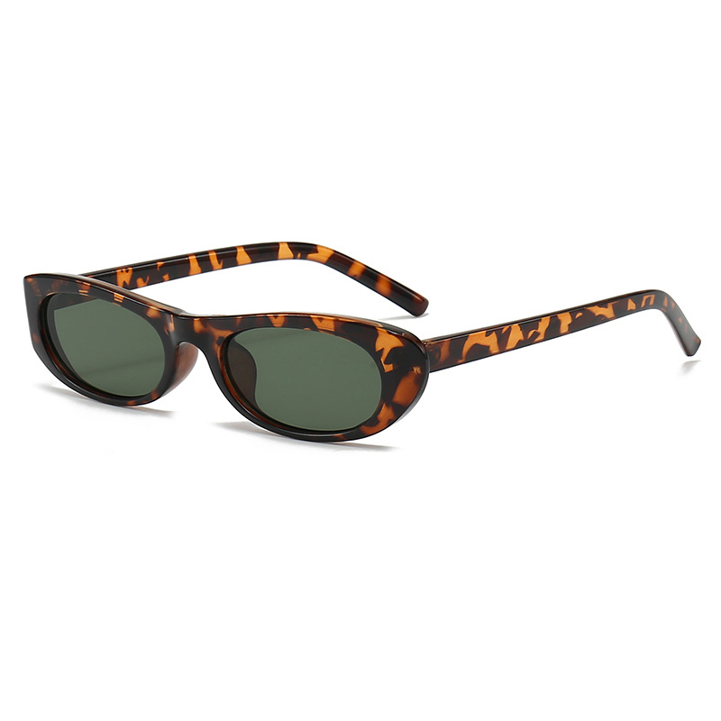 Gafas de sol negras con forma de ojo de gato para mujer, anteojos de sol femeninos, con montura estrecha, rectangulares, pequeños, UV400, 2024: Morado
