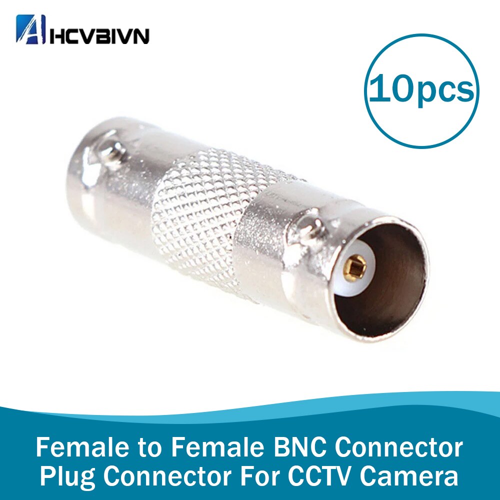 10Pcs Bnc Vrouw Tot Vrouw Inline Coupler Coax Bnc Connector Extender Voor Cctv Camera Beveiliging Video Surveillance Systeem