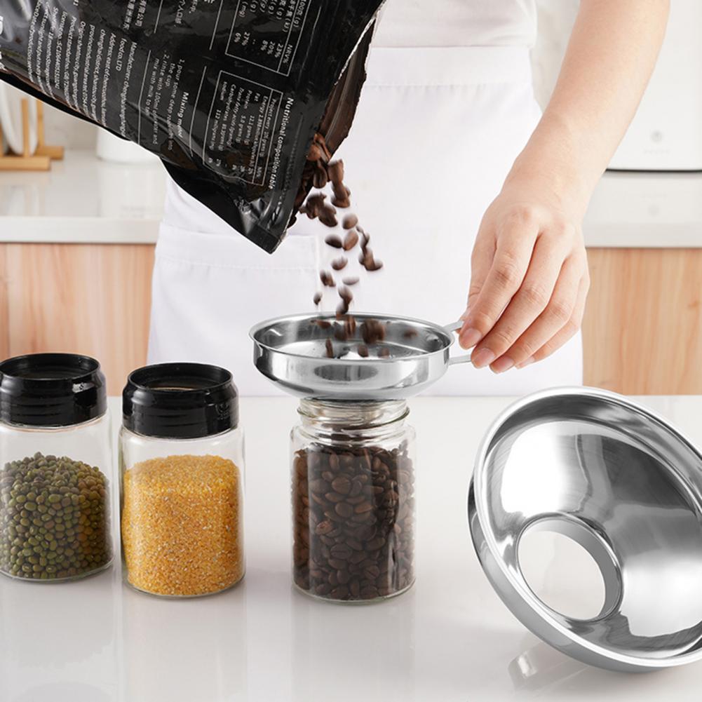 Uso extensivo de confiança boca larga canning funil metal funil cozinha gadget para casa