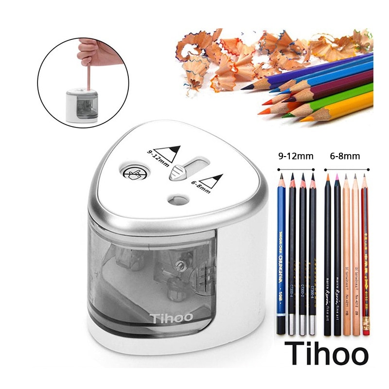 2 löcher Elektrische Bleistift Spitzer Batterie Betrieben Bleistifte Schnelle und Scharf Automatische Anspitzer Büro Cutter Schreibwaren