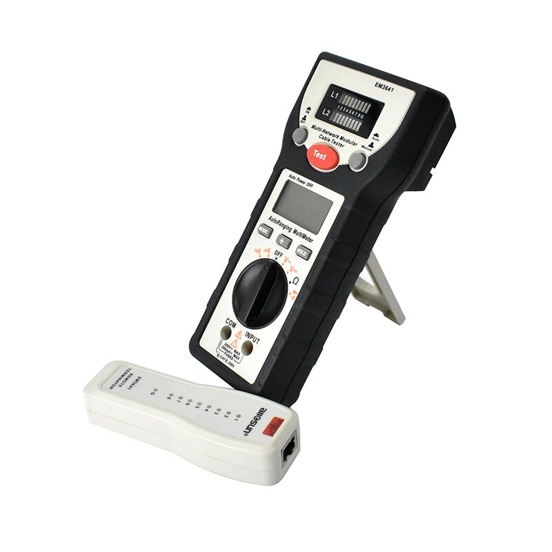 2 in 1 LAN Tester & Multimeter Für DC/AC Messung Terminator Einheit Fernbedienung Kabel Prüfung Mit LED-anzeige widerstand Prüfung