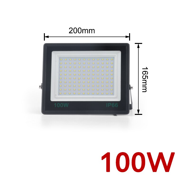 300w led valonheitin 220v ulkovalaistus  ip67 karkaistu lasi valonheitin puutarhaprojektorin valo 200w 150w 100w: 100w