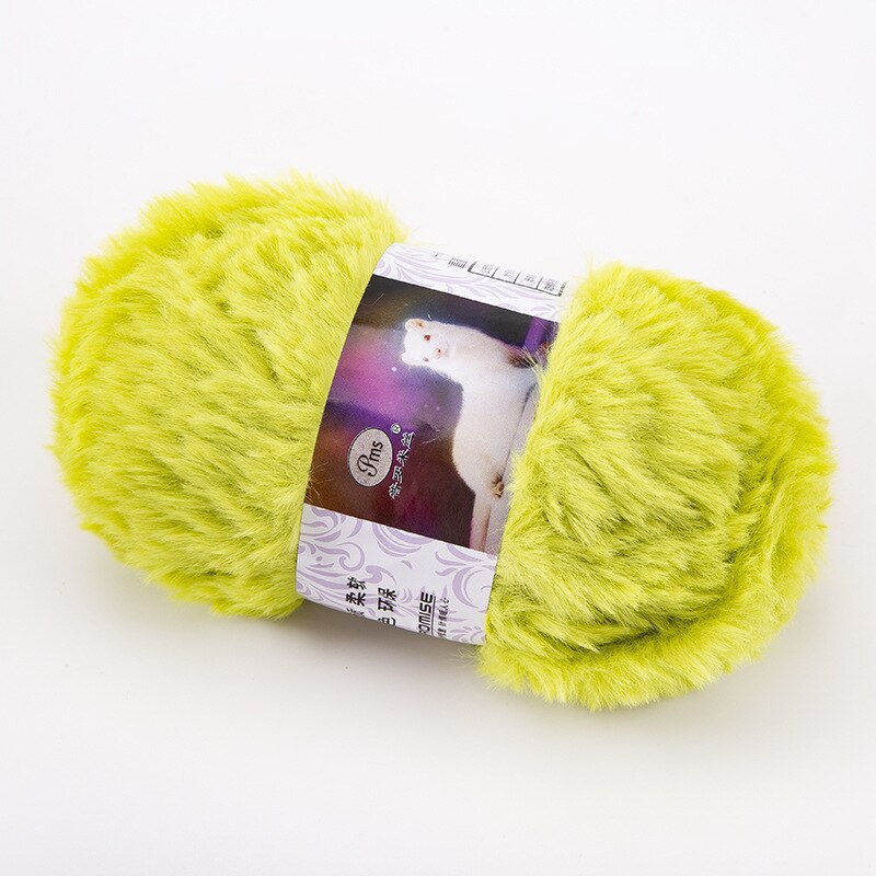 Kasjmier Lange Pluche Nertsen Garen Wol Weven Trui Muts Sjaal Anti-Pilling Garen Hand Breien Diy Handgemaakte supply: green