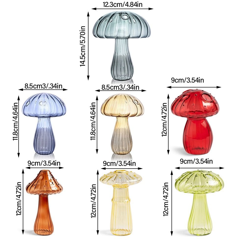 Neue transparente Glas blumen flasche hydro ponik blume Kürbis glasvase Pilz Haupt dekoration Blume