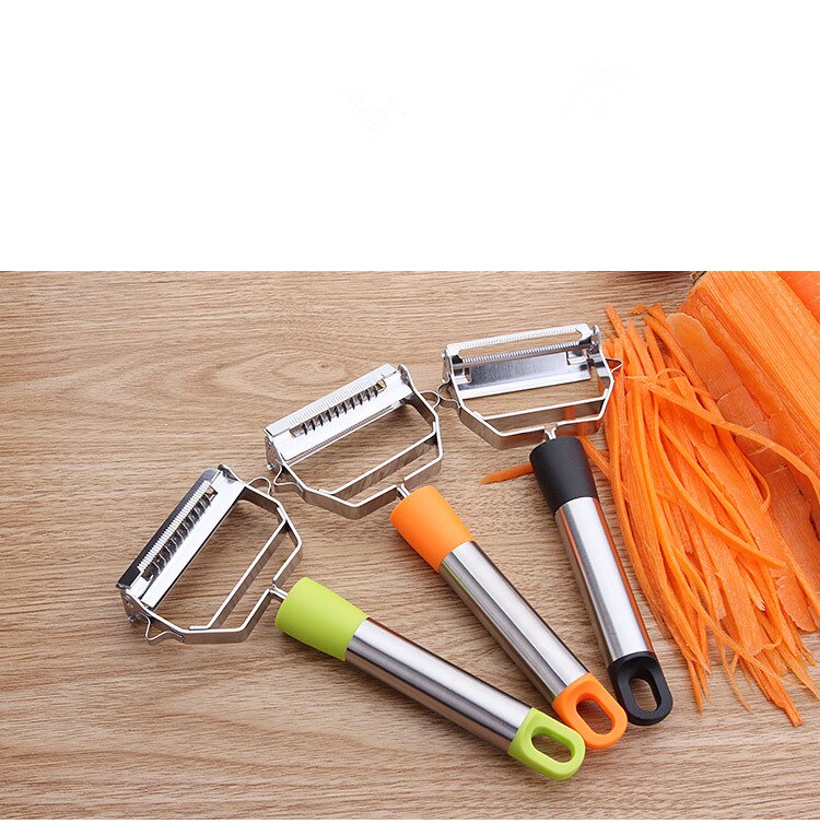 1 PC multifunción de acero inoxidable Julienne pelador de verduras doble rallador de cepillado accesorios de cocina herramienta de cocina KX 250