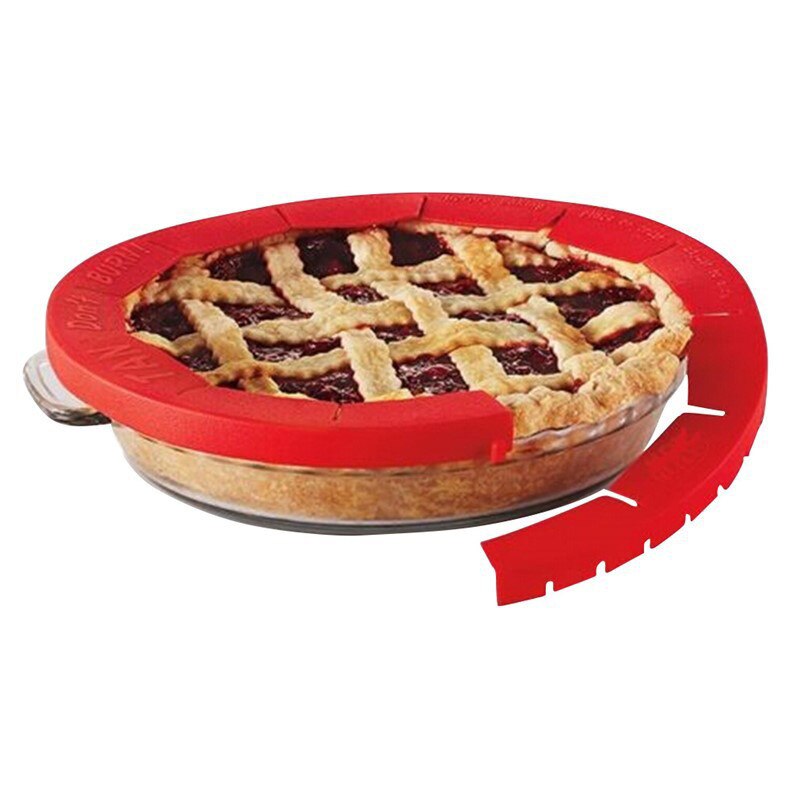 Pie Shield Verstelbare Siliconen Pizza Ring Rand Cover Voedsel Pie Dish Korst Protector Shield Thuis Keuken Bakken Tools Voor Familie