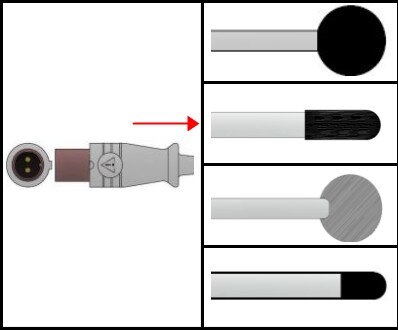 H P 21078A compatible adult skin surface Monitor Temperature Probe: Adult esophageal