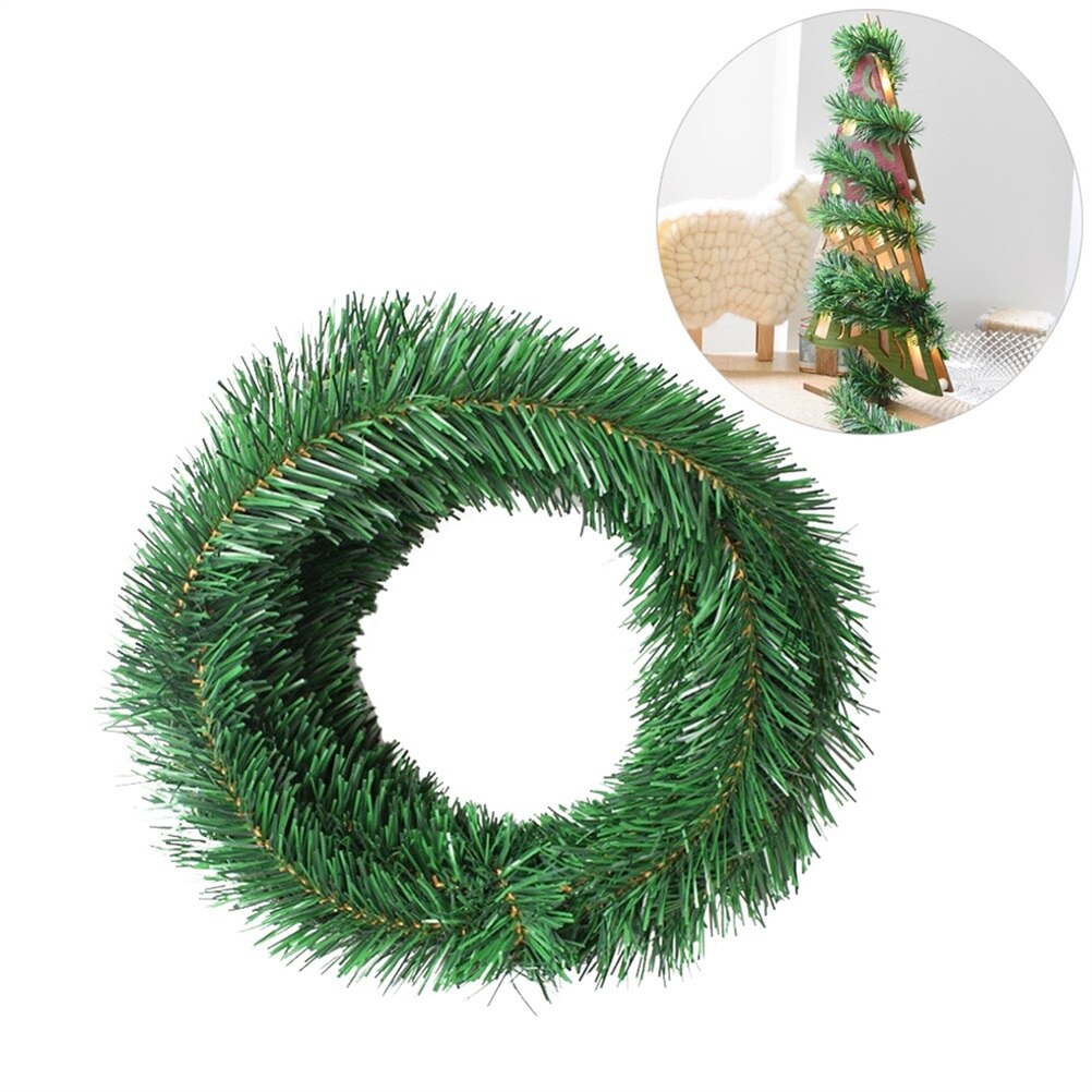 Guirnalda navideña de pino de 5,5 M, árbol de Navidad Artificial verde, guirnalda de ratán, paquete de pared de pino de Navidad para jardín, bastón de Navidad