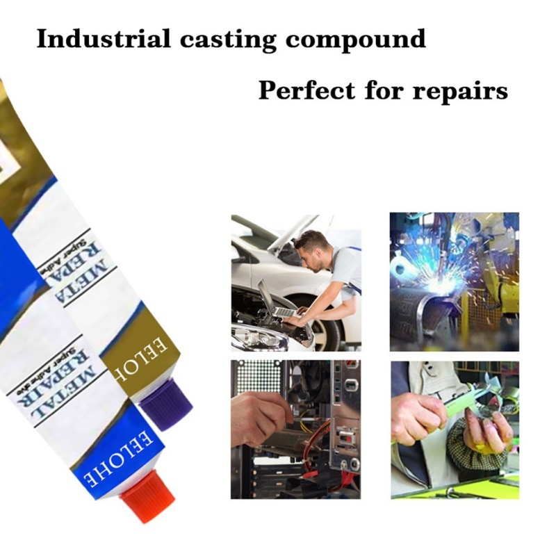 20/50/100g industriel reparation pasta lim varmebestandighed kold svejsning metal reparation pasta a & b klæbende gel