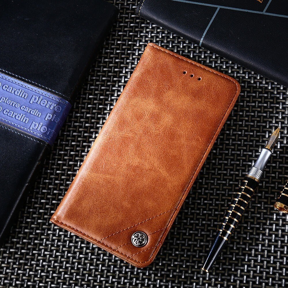 For xiaomi poco  x3 nfc cover bok lommebok lærveske poco  x3 nfc 6.67 tommers etui bakdeksel uten magnetisk etui poco  x3 nfc: Brun