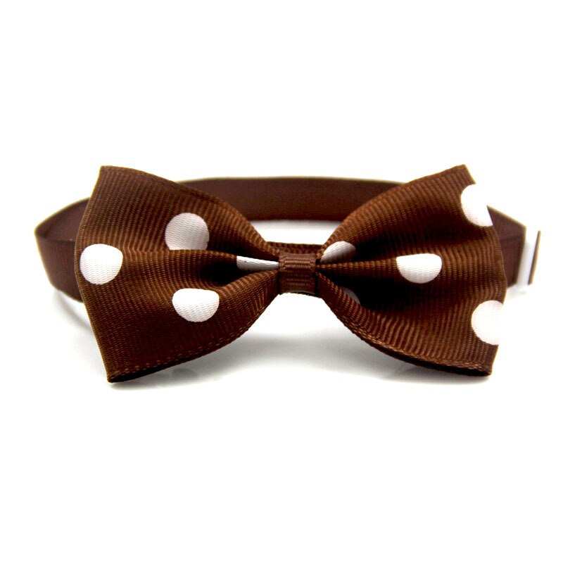1 Stuk Verstelbare Hond Kat Strikje Stip Das Hond Strikje Puppy Bows Pet Vlinderdas verschillende Kleuren Supply: brown