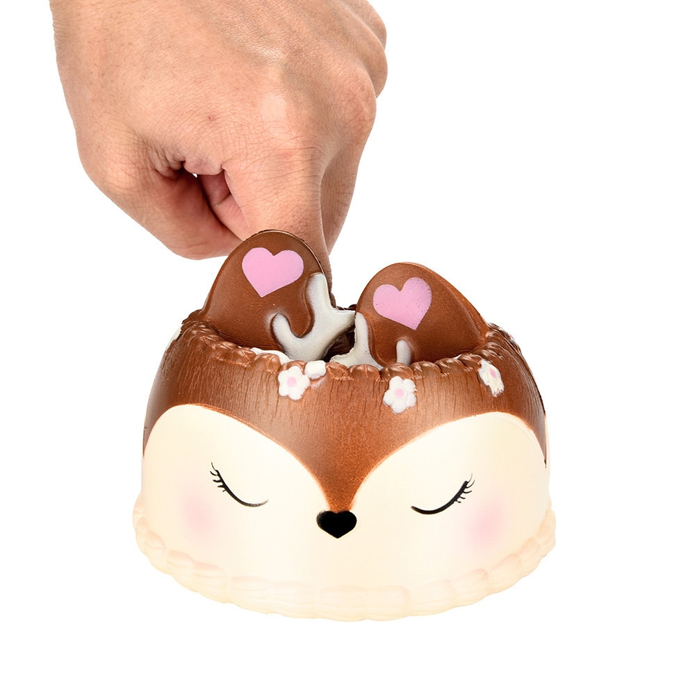 Squish y Jumbo Deer Cake Slow Rising Scented Squeeze Toy Collection Cure