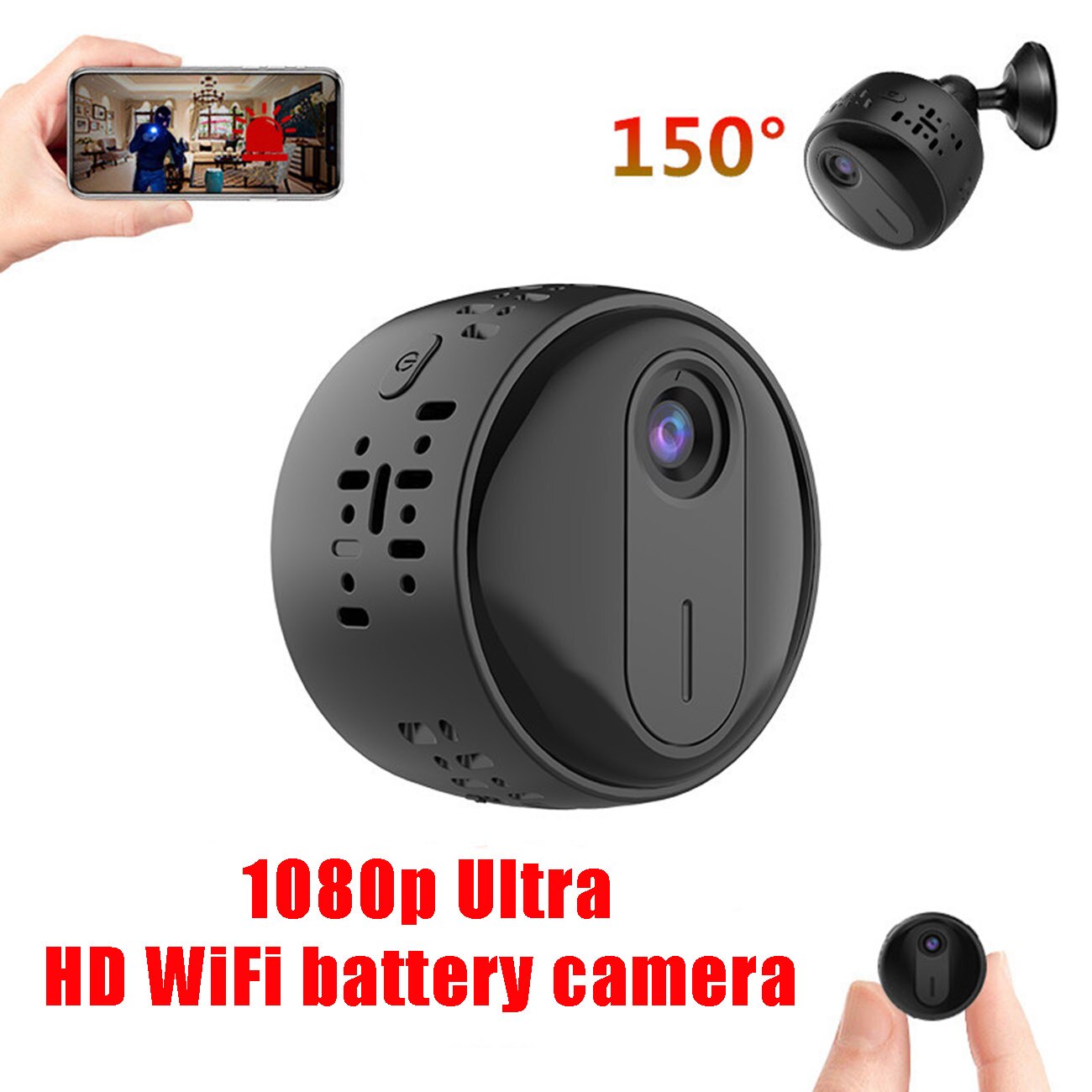 200W Pixels Home Security Camera HD 1080P WiFi Camera Night Vision Motion Detection Actie Camera Motion Sensor Camcorder