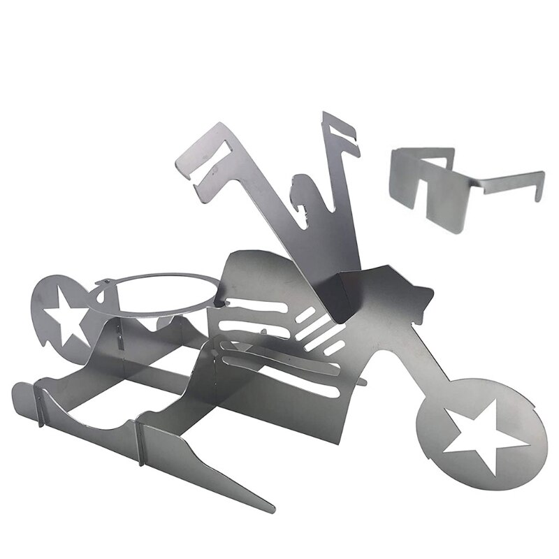 Draagbare Motorfiets Stijl Kip Houder Grill Rack Bbq Rvs Indoor Outdoor Gebruik Kip Roosteren Bbq Grill: B