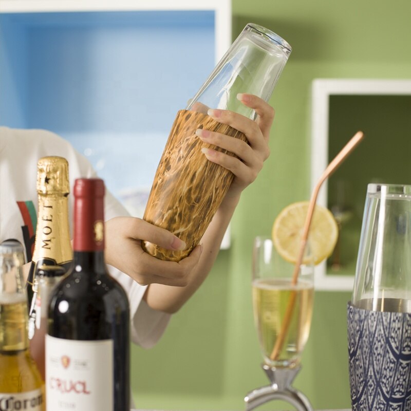 China top ten selling products glass stainless steel cocktail shakers