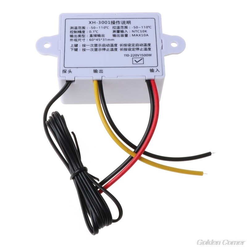 Digitale Controller W3001 Ac 110V-220V Temperatuurregelaar Thermostaat Digitale Led Display M06 21 Dropshiping