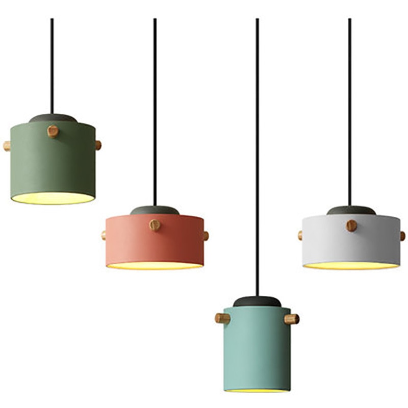 Nordisk trä pendelbelysning armatur hängande lampa armatur upphängningslampor kök matsal säng modernt trä