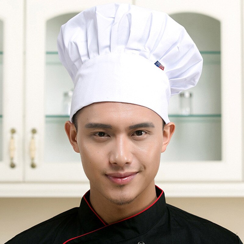Homens Chapéu Do Chef de Cozinha De Catering Cozinha Cozinhar Padeiro Chapéu Elástico Ajustável Cap Listrado Simples Chapéus Cap Trabalhando chapéu fogão