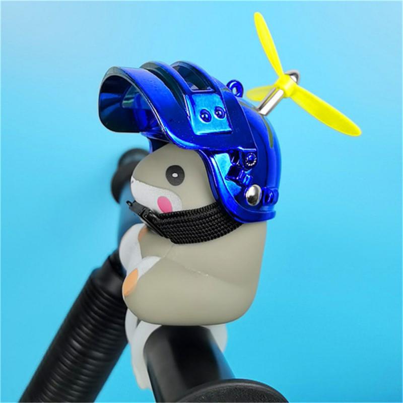 Creatieve Hamste Fiets Motor Veiligheid Bell Hoorn Turbo Front Bike Horn Fietsen Hamster Bel Waarschuwing Hoorn Accessoires Auto Ornament: 03 Blue