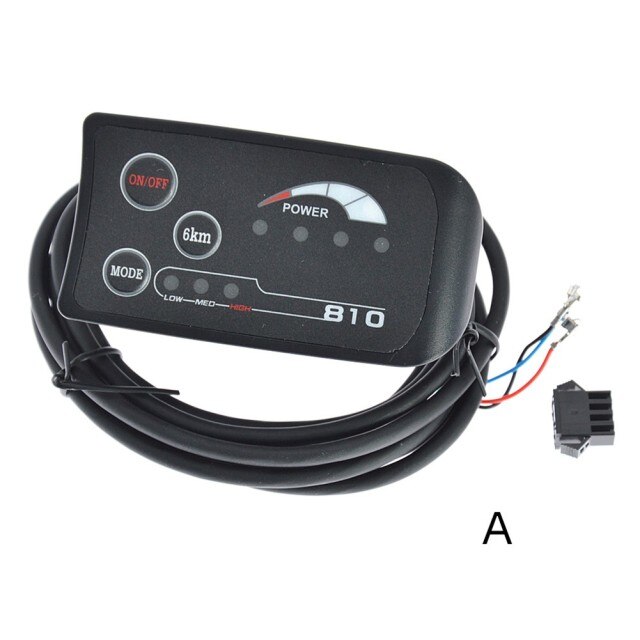 Led display elsykkel e-sykkel 24v/36v/48v hastighetskontroll 810 instrument led display kontroller plastpanel sykkeltilbehør: A36v