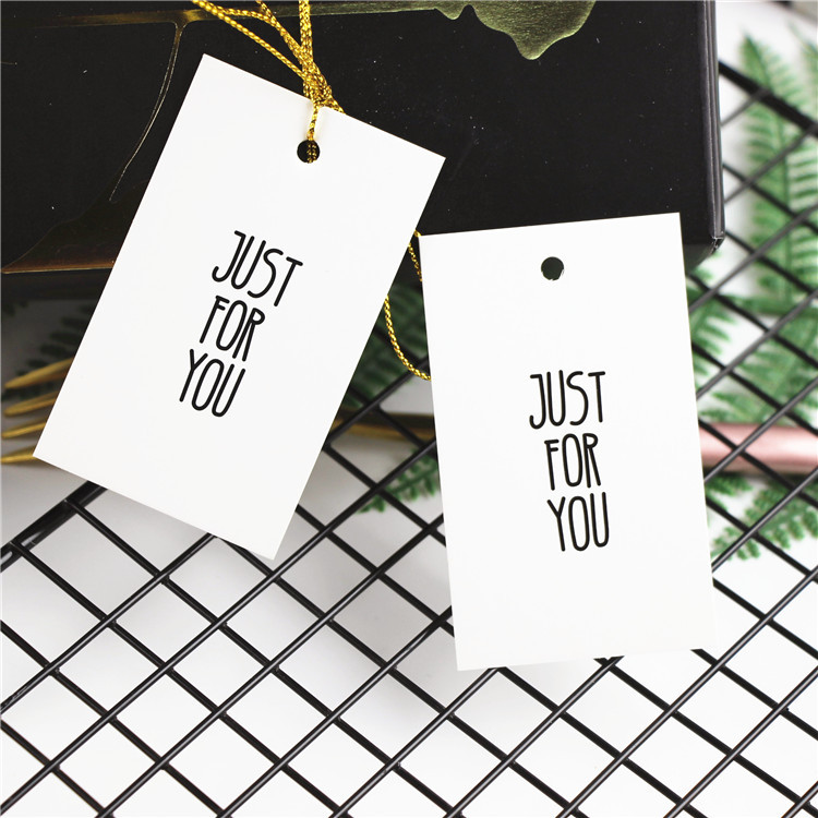 49 stks/partij wit "voor u" Hang tag Hang tag 4.5x7.5cm