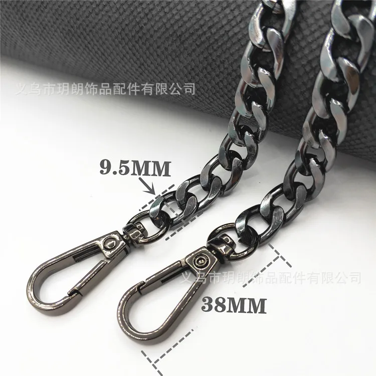 120/40cm Metal Aluminum Bag Chain Replacement Parts Accessories for Hand-Woven Shoulder Handbag DIY Handmade Detachable Straps: L / Rose Gold