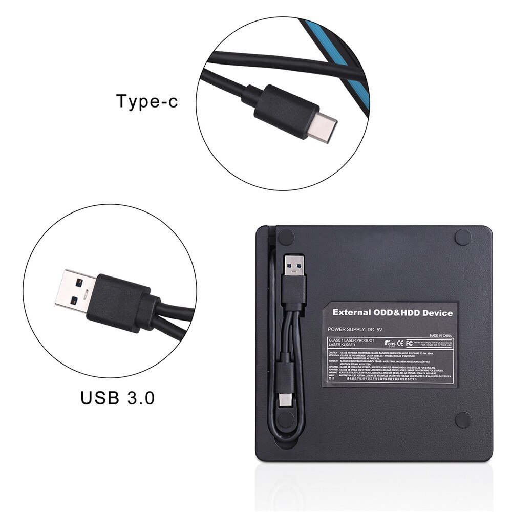 USB 3.0 Tipo-c CD DVD bruciatore 2 in1 ultra-sottile Esterno mobile taccuino Unità Ottica di DVD-RW DVD /CD per MacBook Del computer Portatile Del desktop