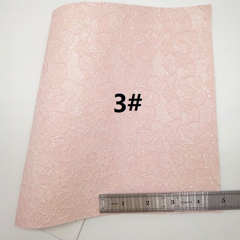PINK Glitter leather, Lace Glitter Fabric, Mermaid Faux Leather Sheets For Bow A4 21x29CM Twinkling Ming KM243