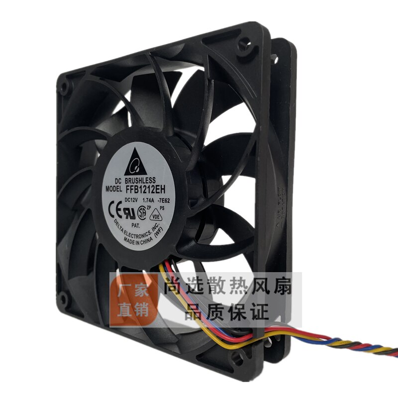 12Cm Voor Delta FFB1212EH 12V 1.74A 12025 Hoge Luchtvolume Onder Druk Koelventilator Server Fan 120*120*25Mm