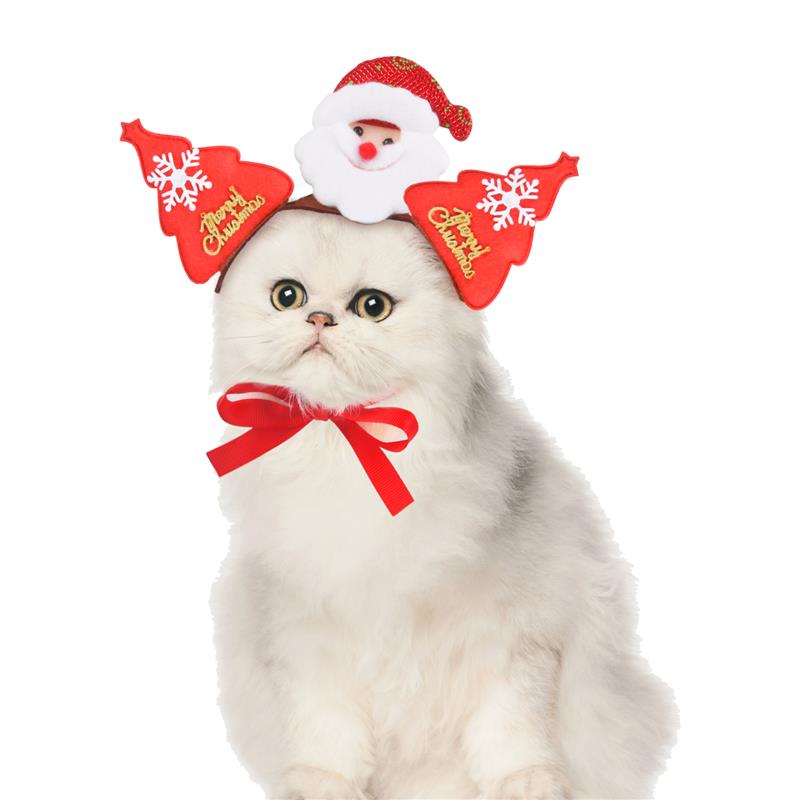 Julehund pandebånd gevirer kæledyrsforsyning hund kat hjorte pandebånd dekoration bamse gevir hund herre hovedbeklædning: Julemanden