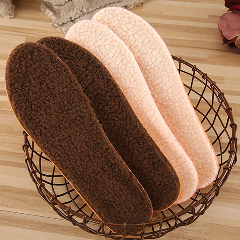 Warme binnenzool verwarmd lamshaar thermische inlegzolen dikke zachte ademende wintersportschoenen inlegzolen voor voeten schoenen laarzen padzool