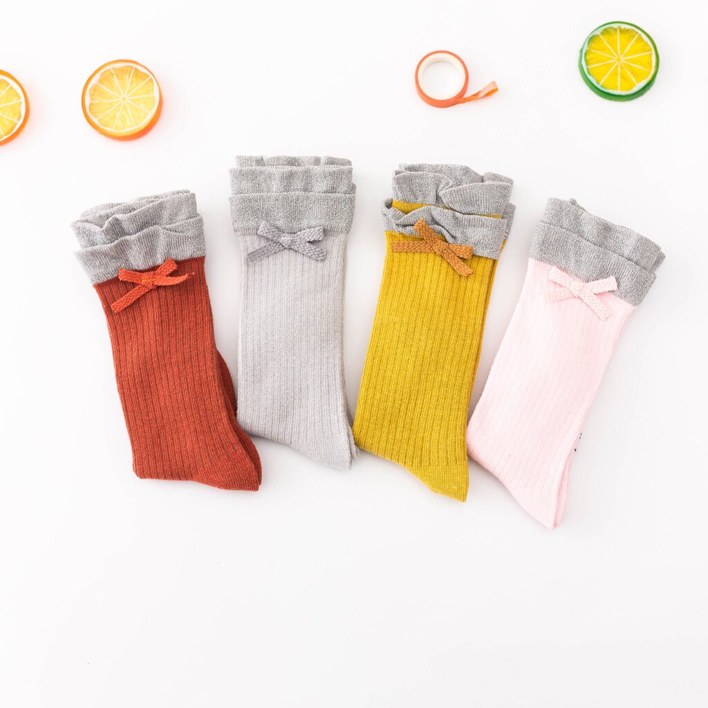 Kind Socken Kinder Kleinkind Baby Mädchen Jungen Solide Anti-Slip Gestrickt Lange Socken Knie Socken Winter Herbst Baumwolle socken M810 #