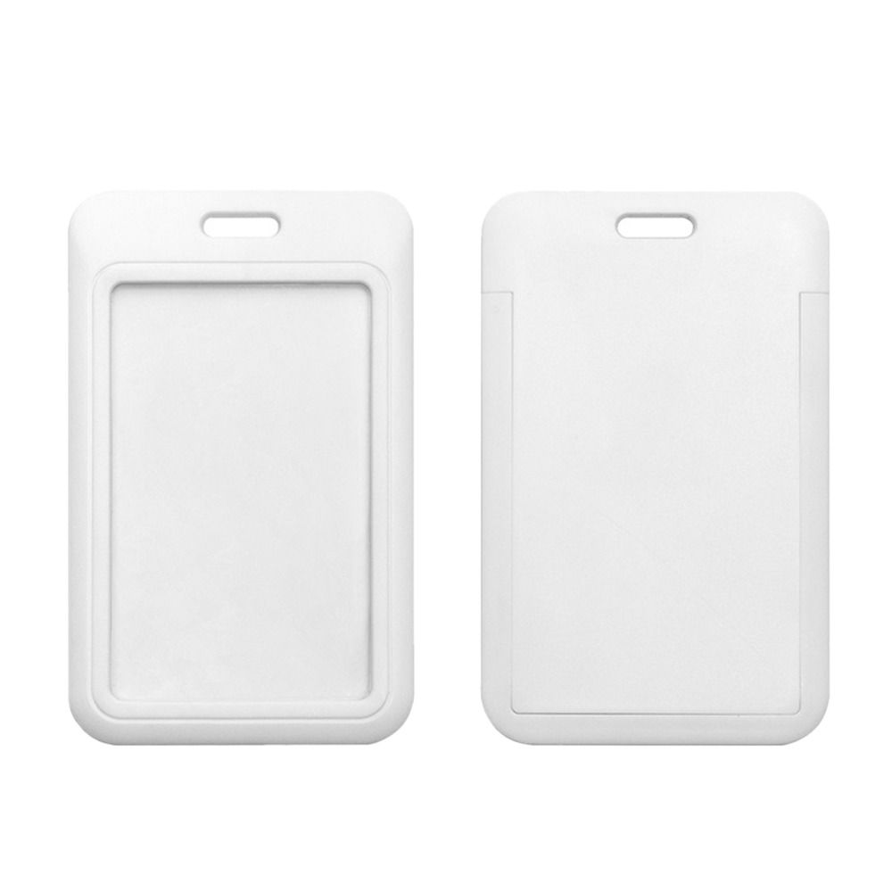 Tarjetero de plástico para estudiantes, funda bonita para tarjetas de crédito: Beige