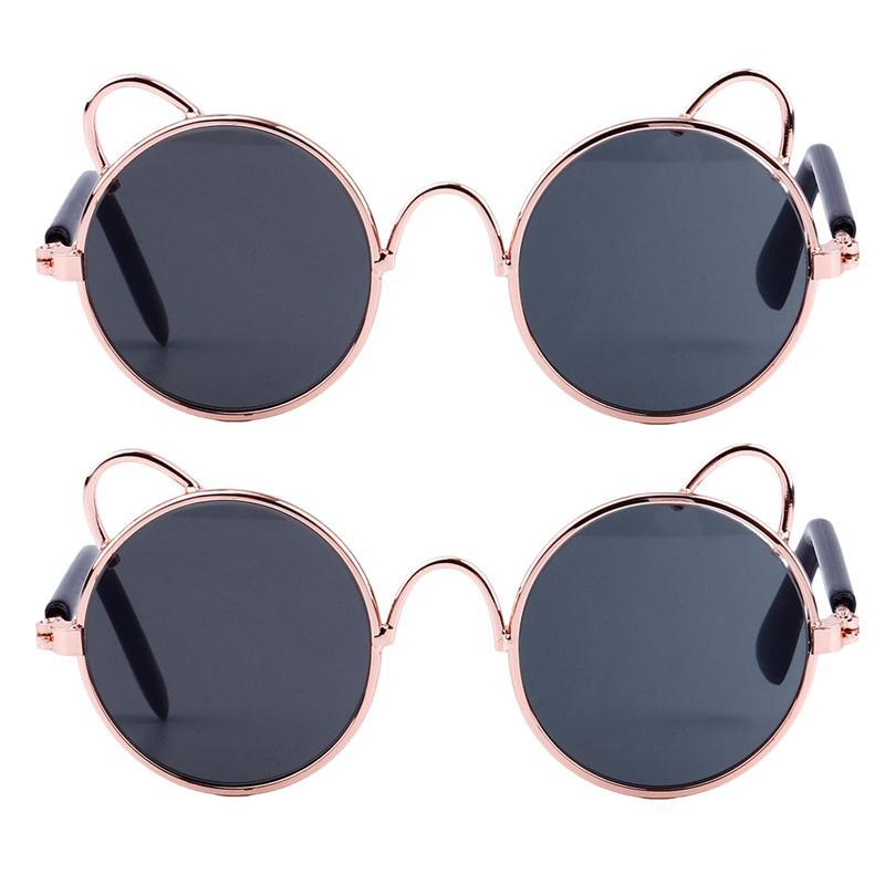 2 sztuk śmieszne okulary przeciwsłoneczne uroczy placki okulary przeciwsłoneczne klasyczne oczu nosić okulary Cosplay: czarny