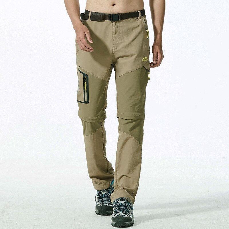 Summer Spring Outdoor Quick-drying Men Women Trousers Stretch Thin Waterproof Breathable Hiking Climbing Sports Pants: Khaki / XL